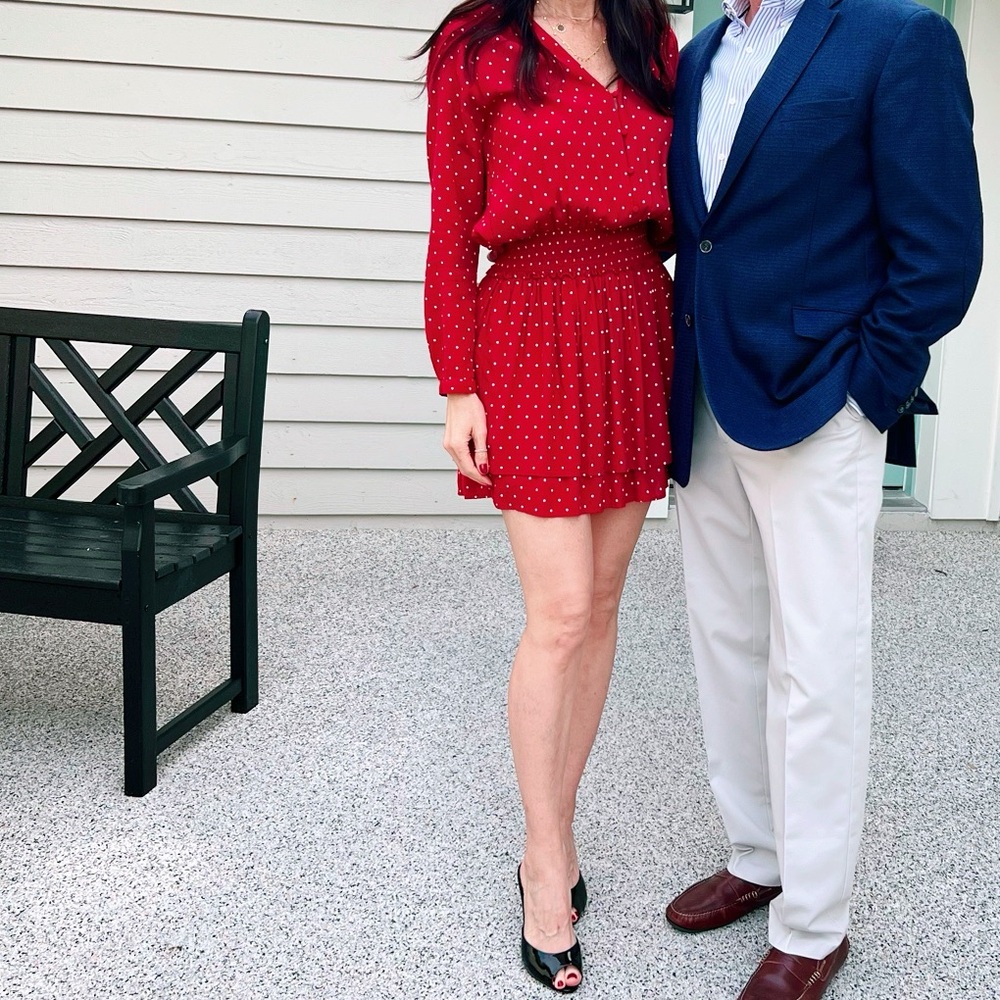 Rails Jasmine Dress Scarlet Red White Mini Polka Dot Small Excellent Condition